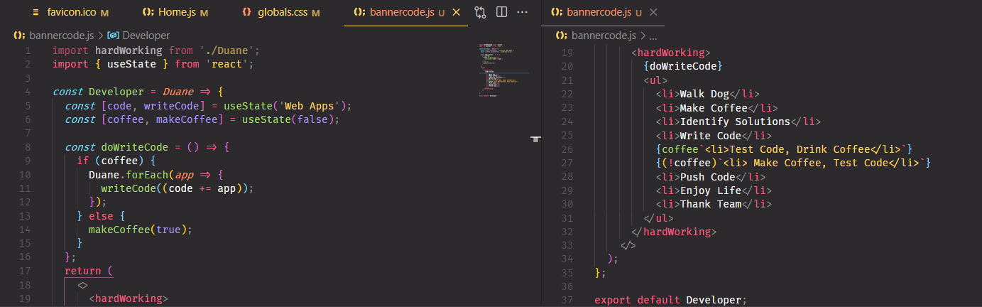 VS Code Duane Function